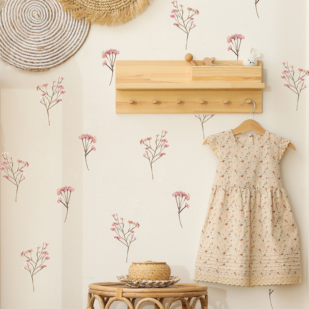Pink  Watercolor Flower Wall S - Baby Nursery Set Furniture avis et prix