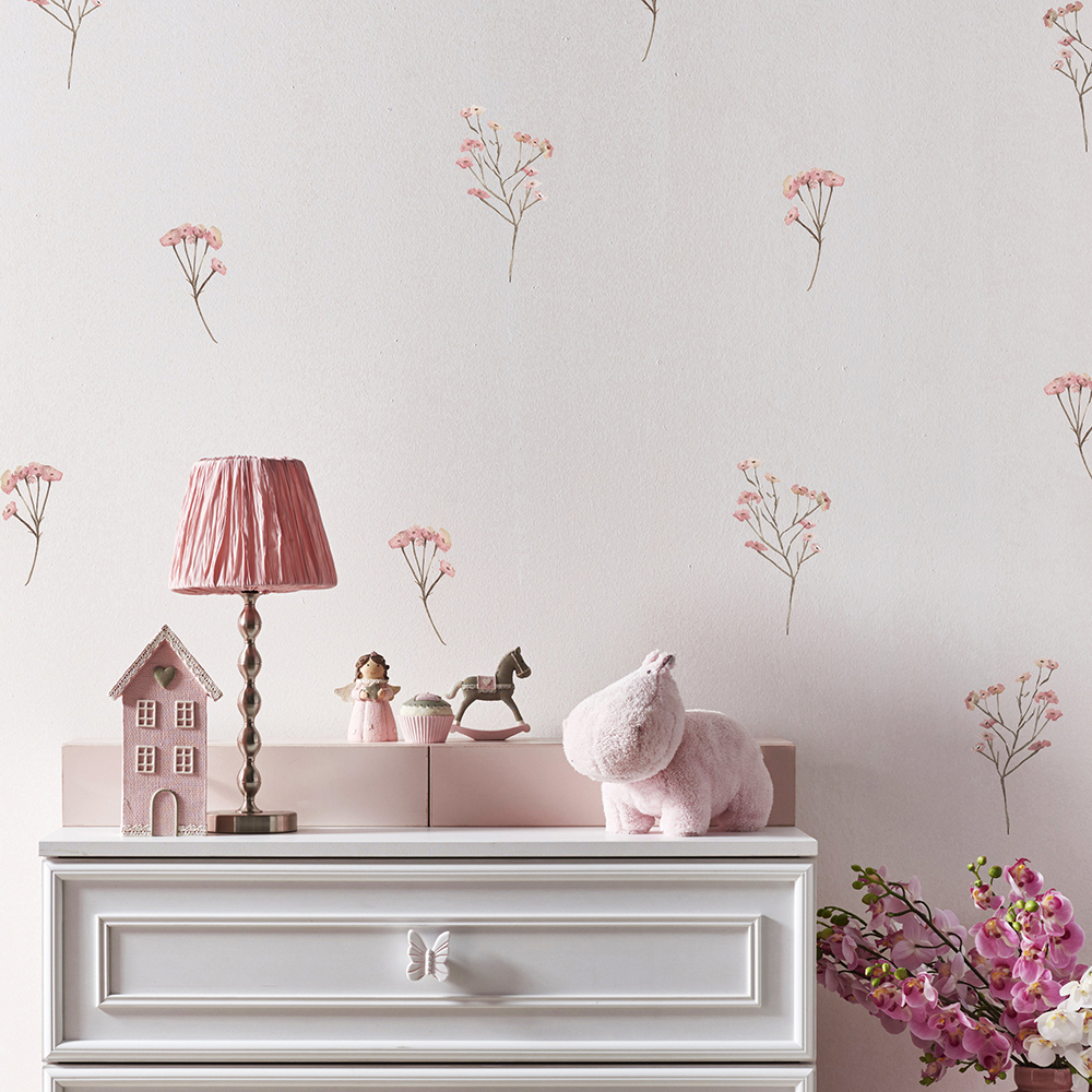 Pink  Watercolor Flower Wall S - Baby Nursery Set Furniture avis et prix