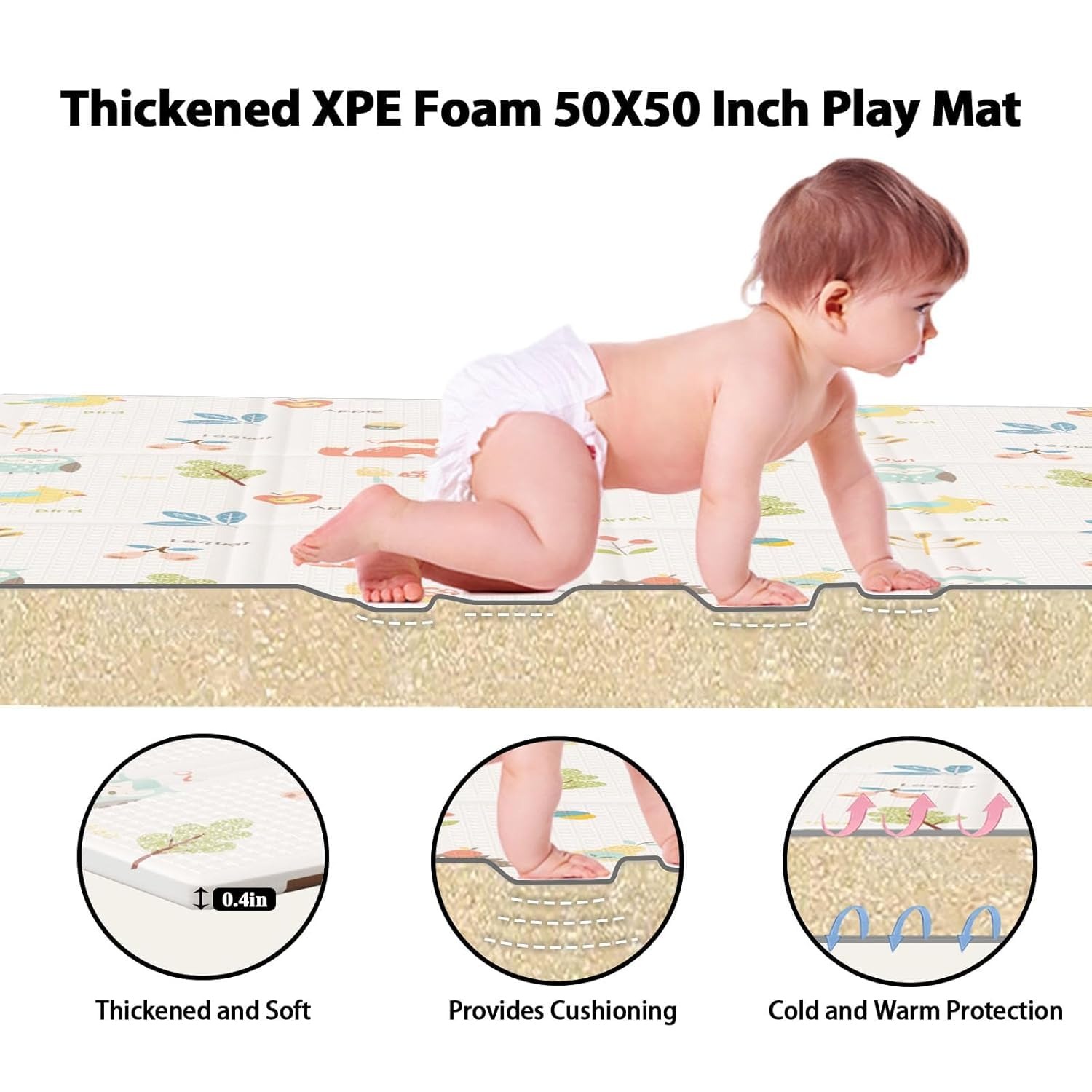 Baby Play Mat Foldable Crawlin - Baby Nursery Games avis et prix