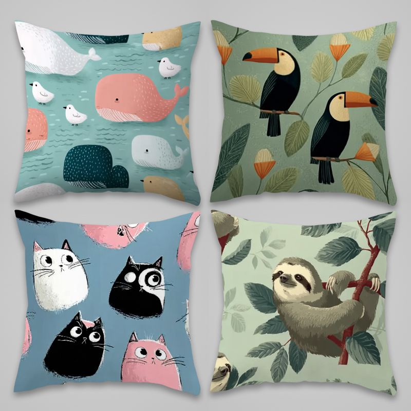 4 Piece Pillowcase Set Cute An - Baby Nursery Ocean avis et prix