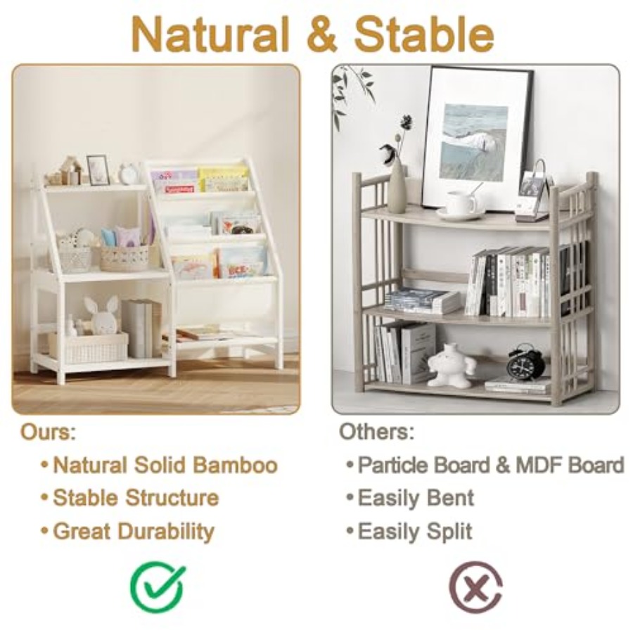 Bookshelf with Storage 3 Tier  - Baby Bookshelf Small avis et prix