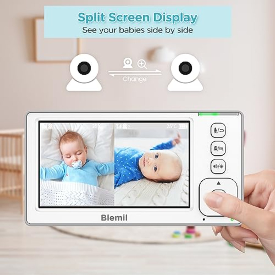 2-Camera 4.3'' IPS Split-Scree - Baby Monitor Split Screen avis et prix