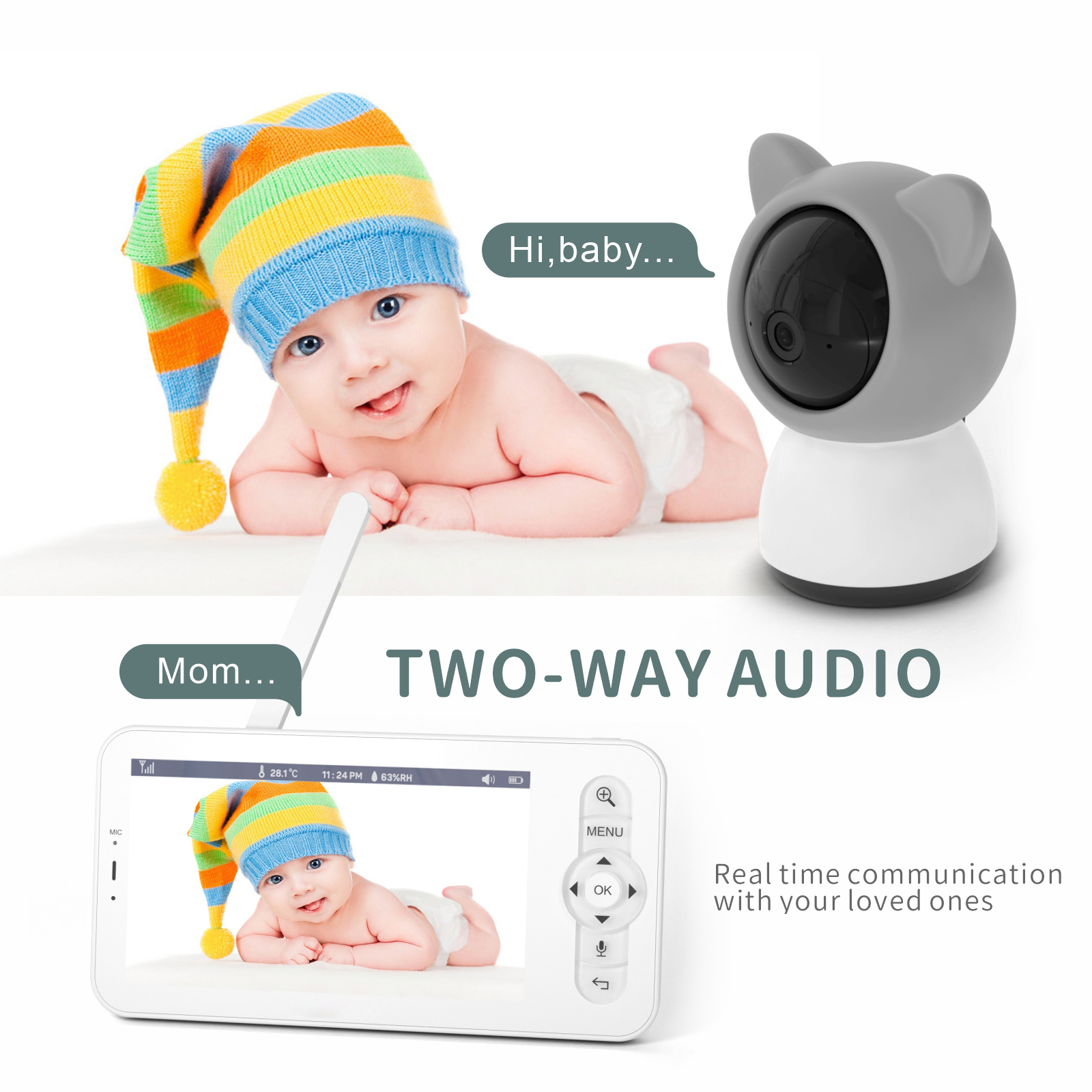 Babystar 5-inch LCD baby monit - Baby Monitor Split Screen avis et prix