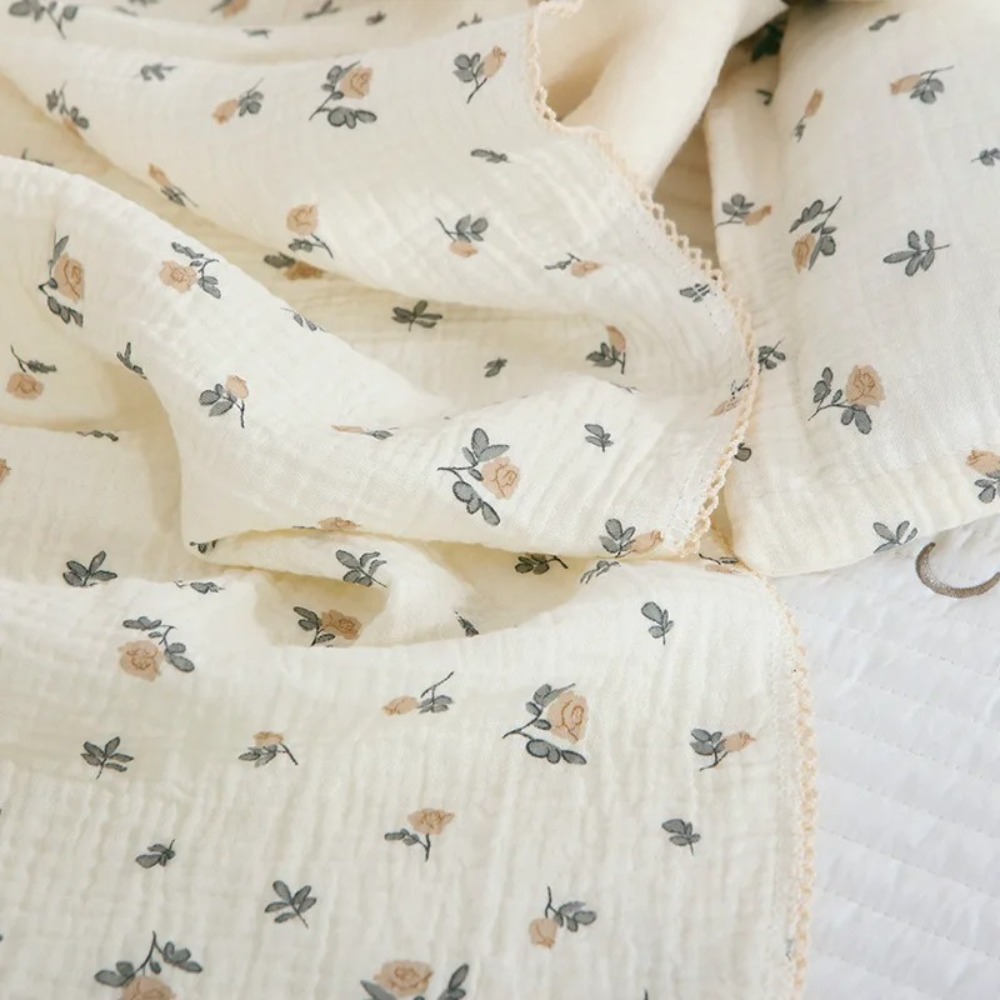 Soft Floral Muslin Baby Blanke - Swaddle Blanket Muslin avis et prix