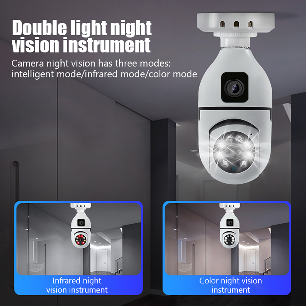 4MP V380/Yoosee Dual Lens E27  - Baby Monitor Split Screen avis et prix