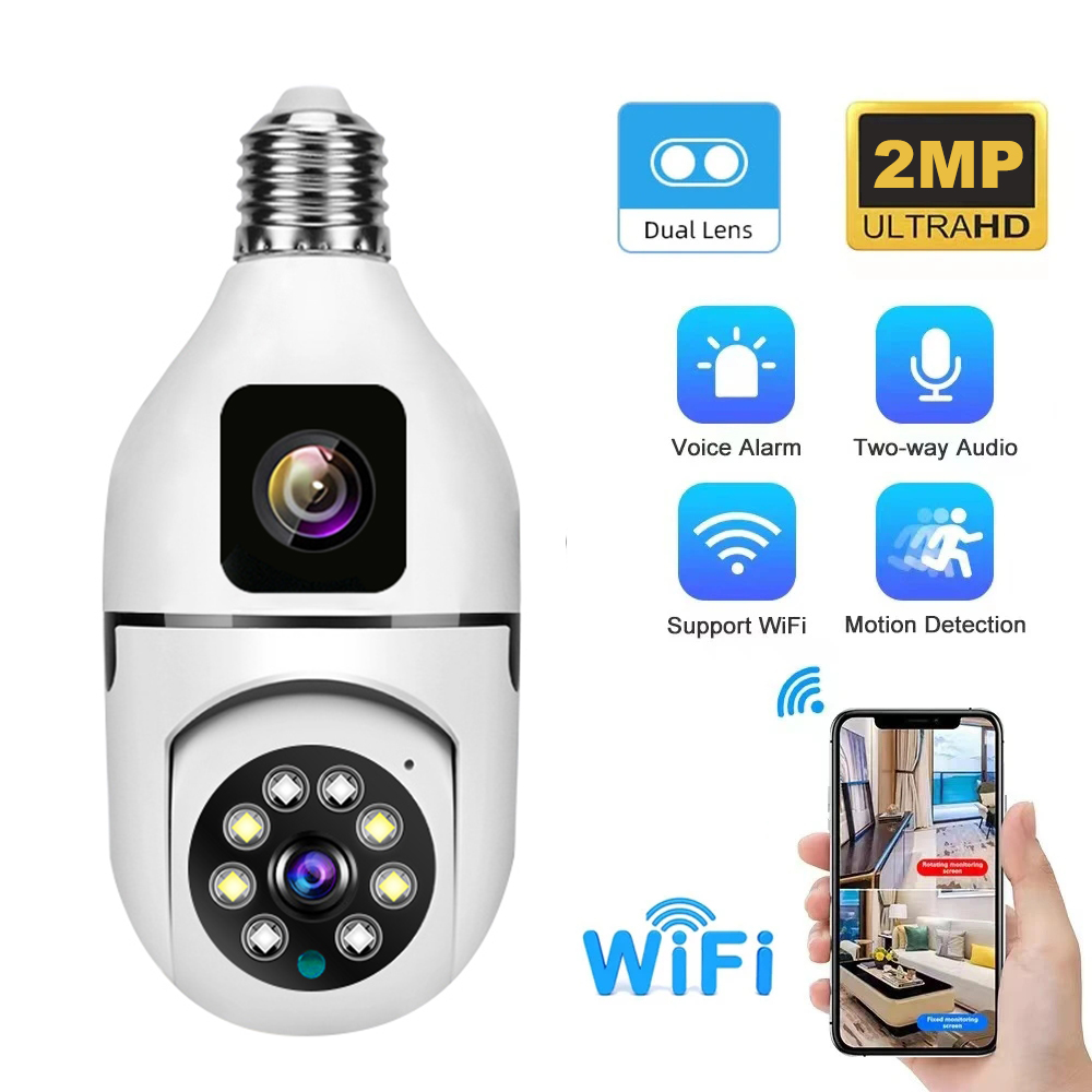 4MP V380/Yoosee Dual Lens E27  - Baby Monitor Split Screen avis et prix