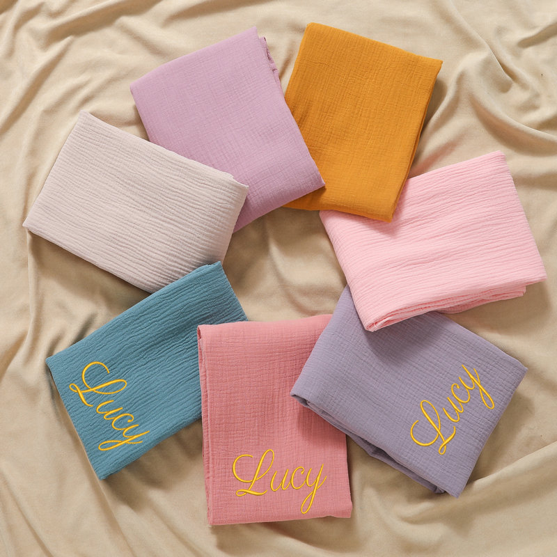 Personalized Name Embroidered  - Swaddle Blanket Muslin avis et prix
