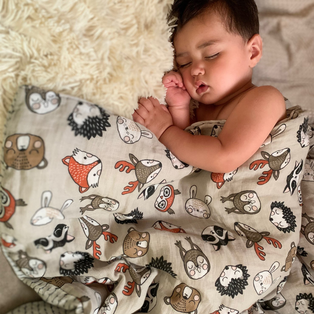 Elinfant Cute Soft Print Baby  - Swaddle Blanket Muslin avis et prix