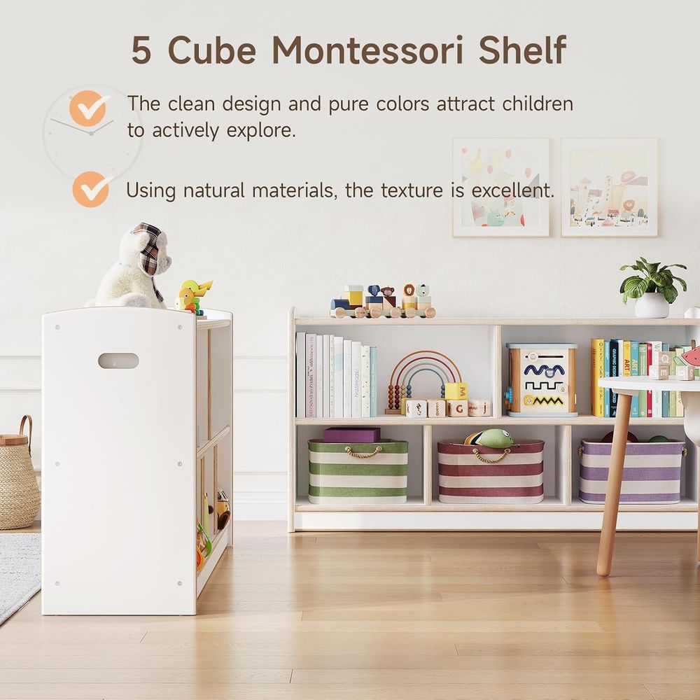 2-Tier Wood Montori Cabinet or - Baby Bookshelf Small avis et prix