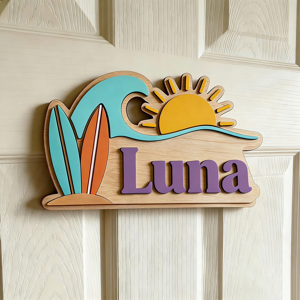 Custom Beach Wave Surfboard Su - Baby Nursery Ocean avis et prix