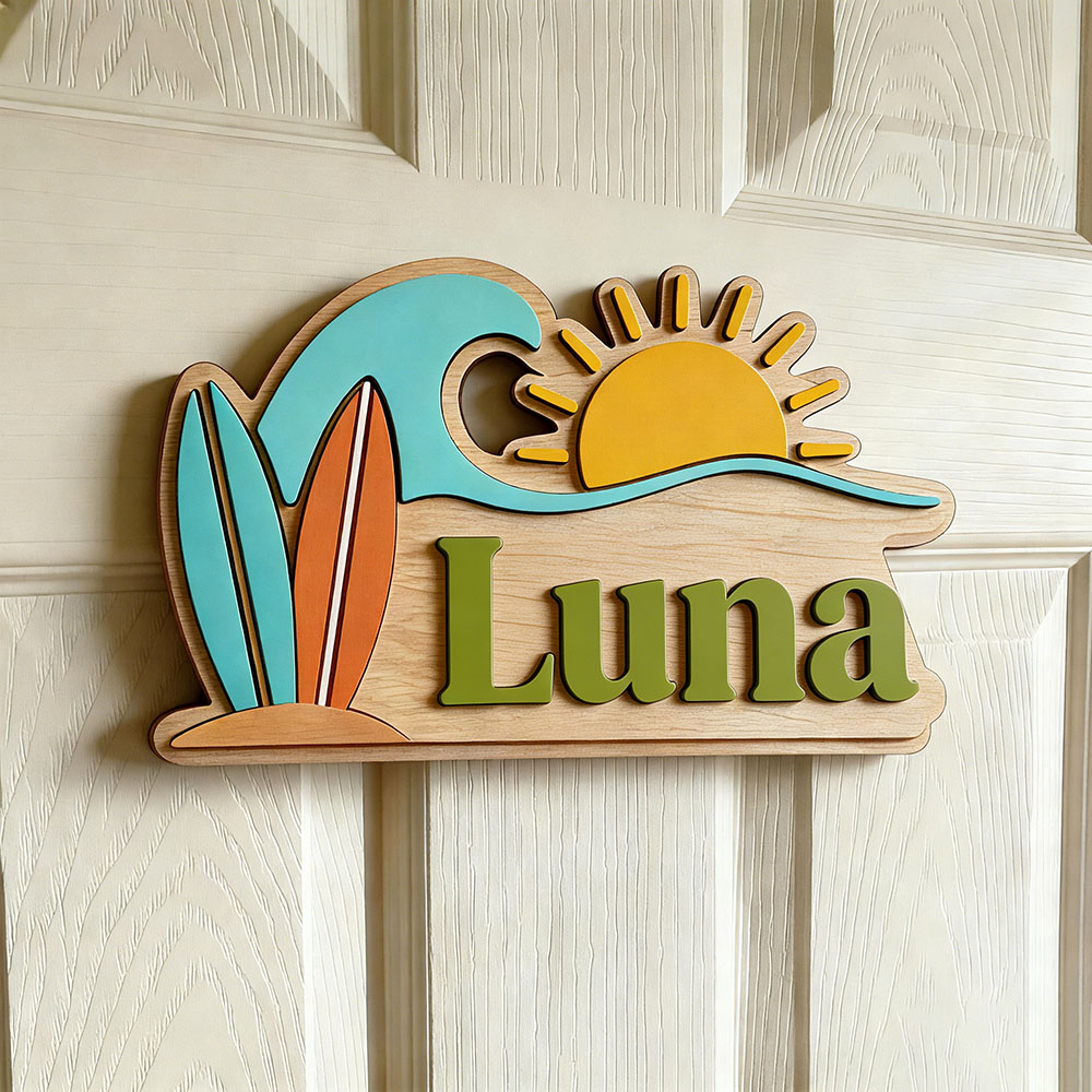 Custom Beach Wave Surfboard Su - Baby Nursery Ocean avis et prix