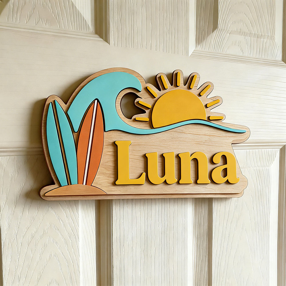Custom Beach Wave Surfboard Su - Baby Nursery Ocean avis et prix