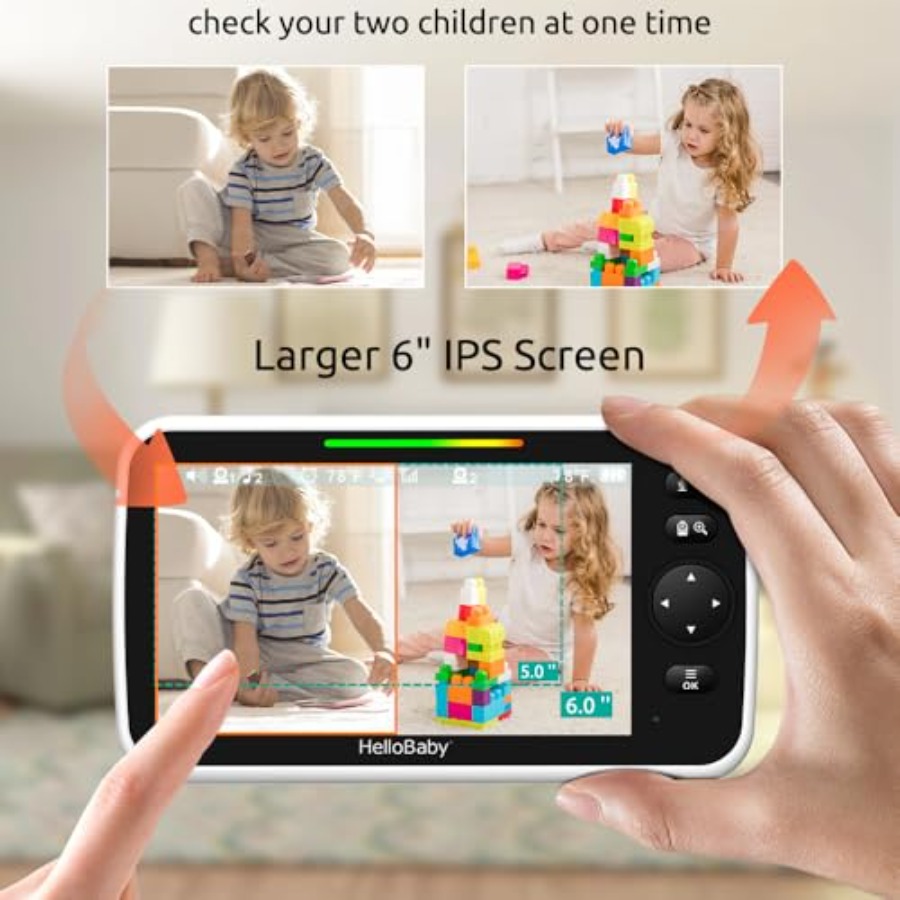 HelloBaby Baby Monitor with 2  - Baby Monitor Split Screen avis et prix
