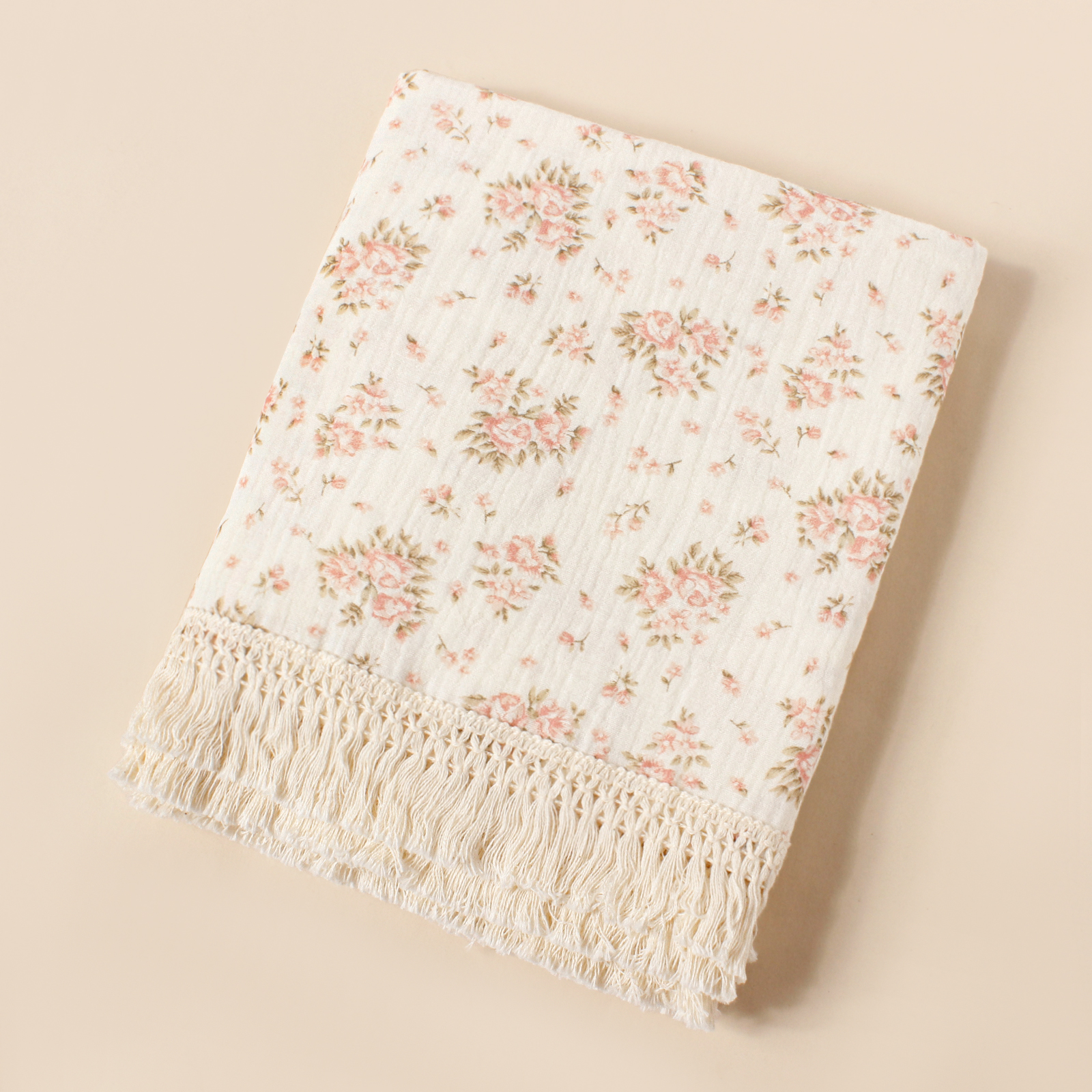 Newborn Baby Cotton Tassel Pri - Swaddle Blanket Muslin avis et prix
