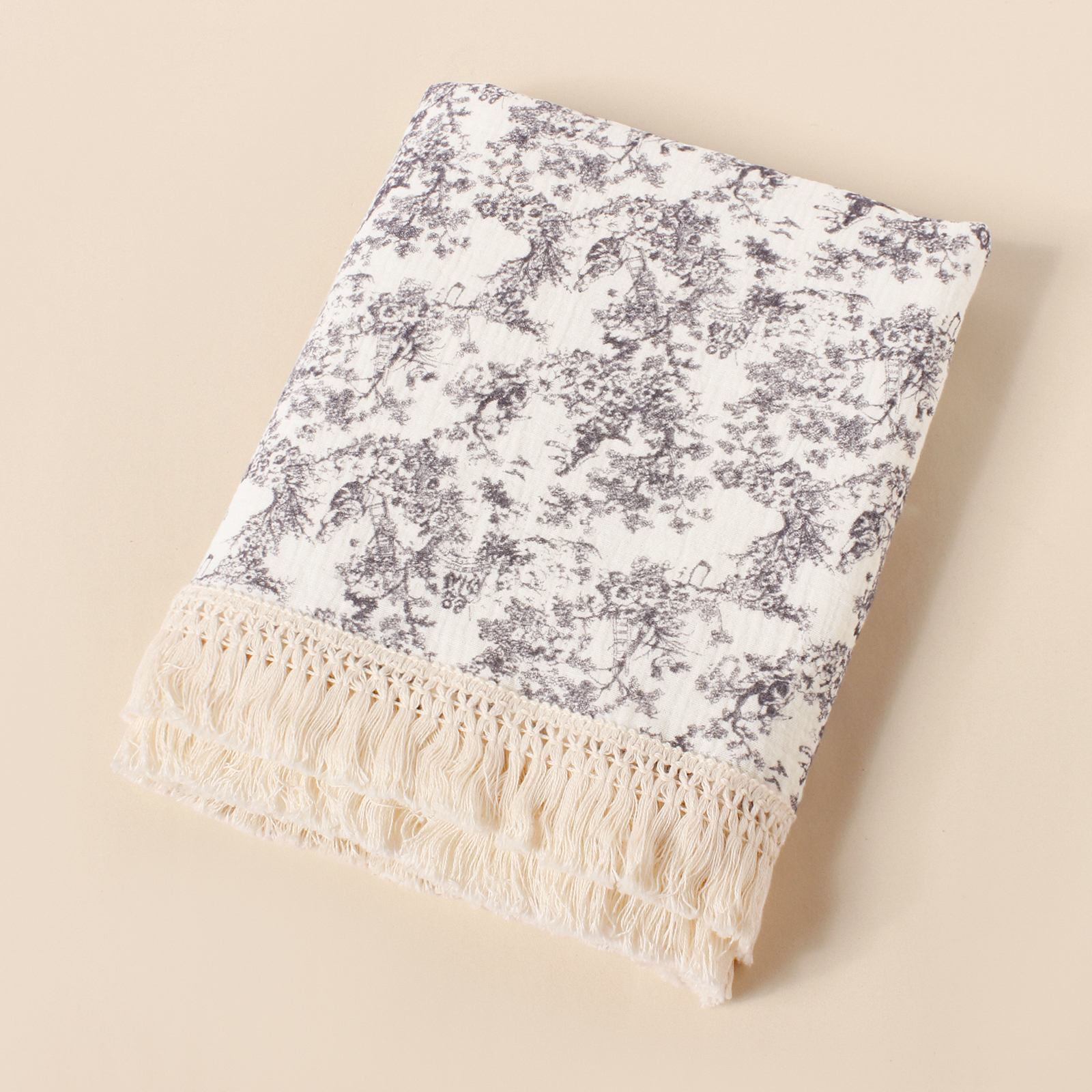 Newborn Baby Cotton Tassel Pri - Swaddle Blanket Muslin avis et prix