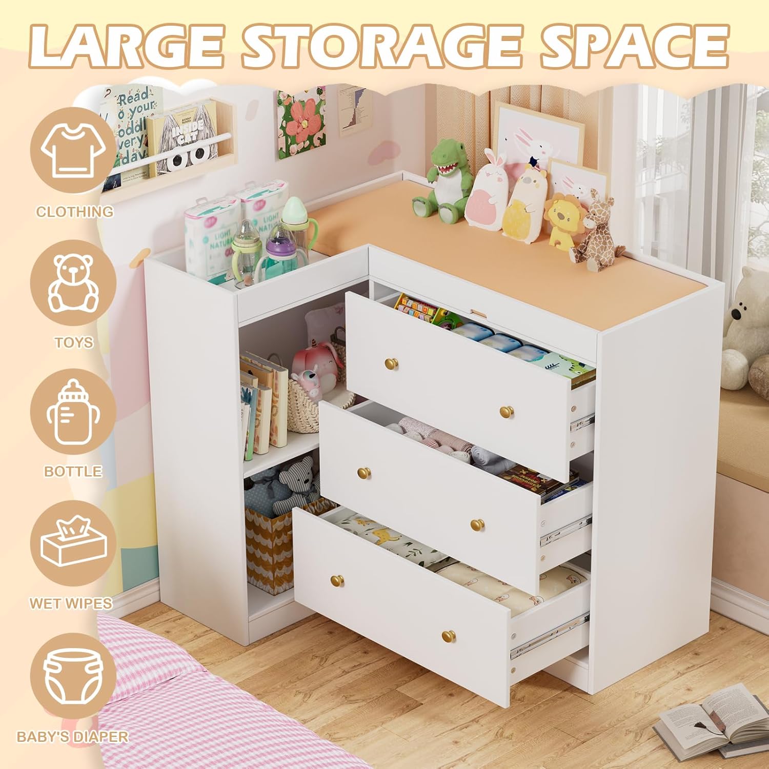 Corner Nursery Changing Table  - Baby Nursery Dresser Changing Table avis et prix