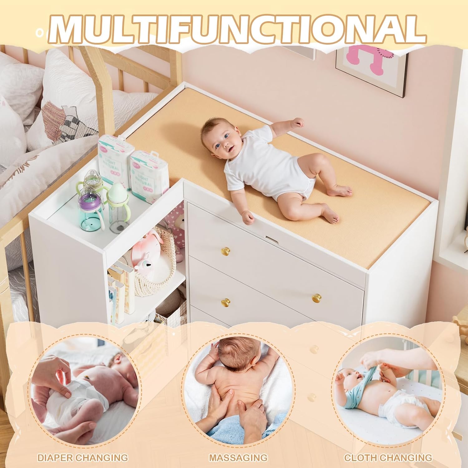 Corner Nursery Changing Table  - Baby Nursery Dresser Changing Table avis et prix