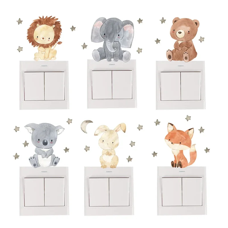 1/2/4/6set Cartoon Animals Wal - Baby Nursery Water avis et prix