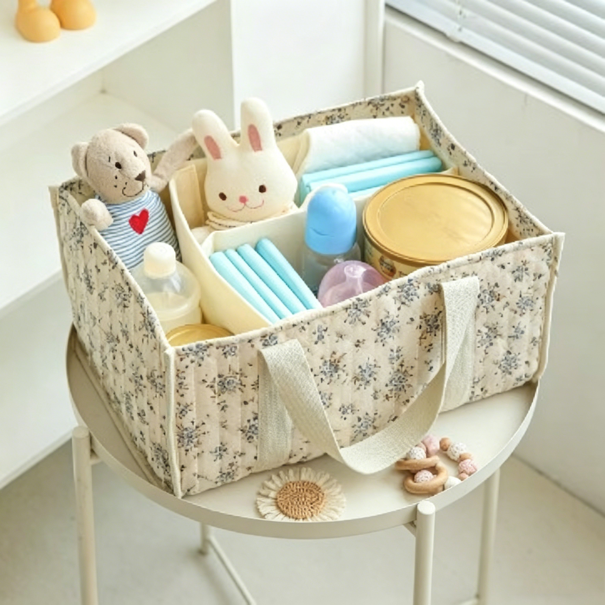 Floral Diaper Caddy Organizer, - Baby Nursery Essentials avis et prix