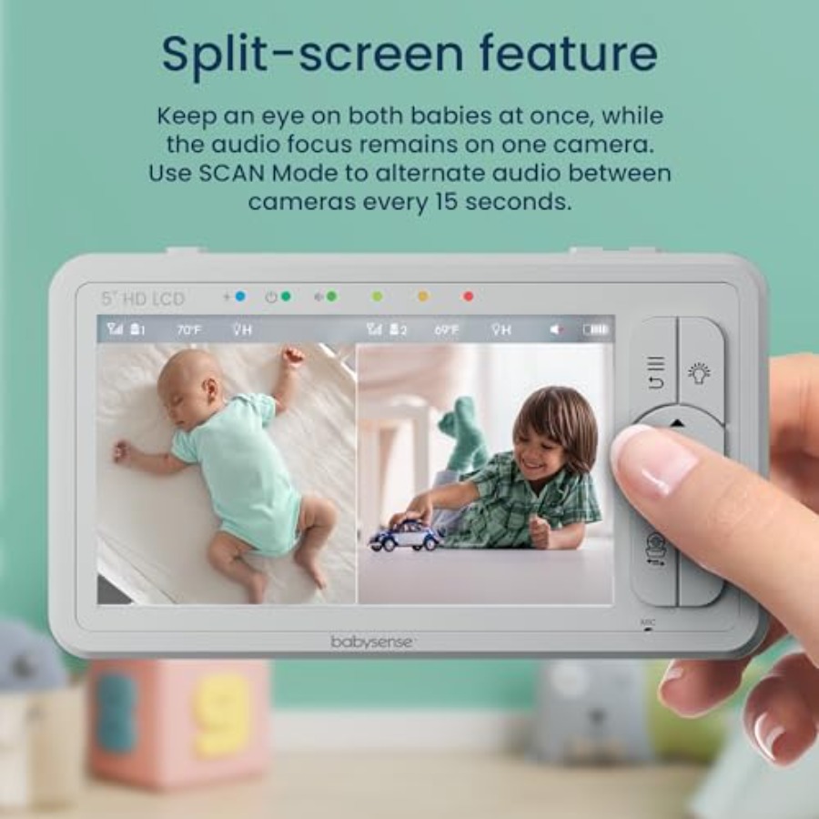Baby monitor for nursery use,  - Baby Monitor Split Screen avis et prix