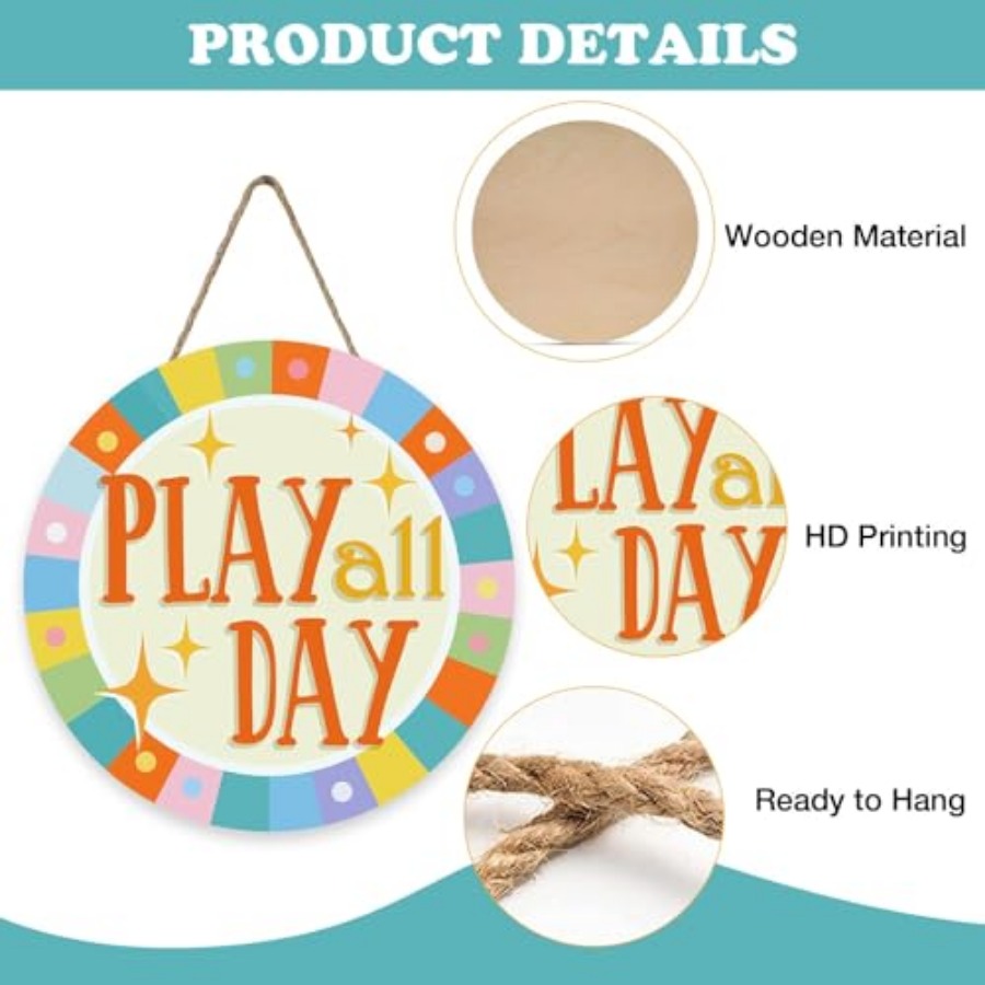 Play All Day Front Door Sign,  - Baby Nursery Home avis et prix
