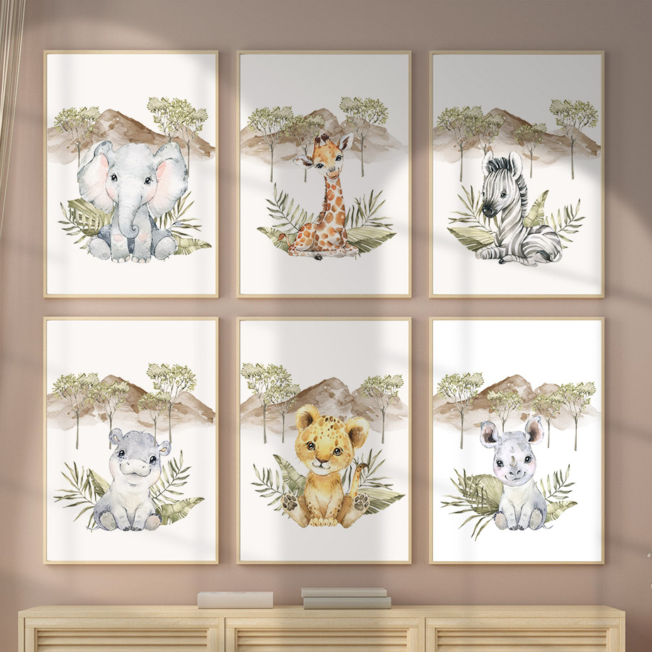 Giraffe Zebra Elephant Lion Hi - Baby Nursery Home avis et prix