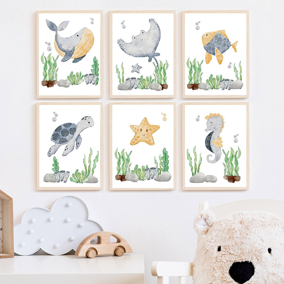 Devilfish Whale Seahorse Turtl - Baby Nursery Ocean avis et prix