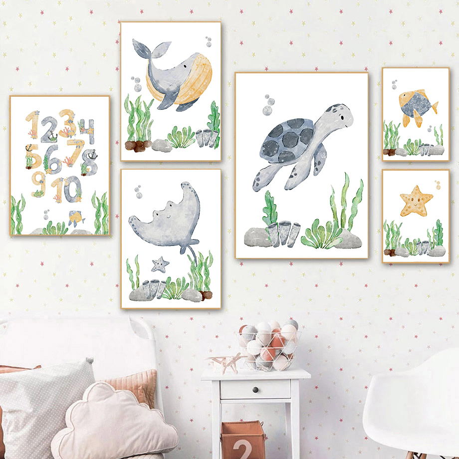 Devilfish Whale Seahorse Turtl - Baby Nursery Ocean avis et prix