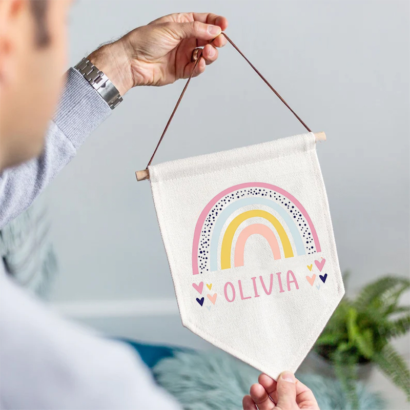 Personalised Name Banner Rainb - Baby Nursery Themes Girl avis et prix