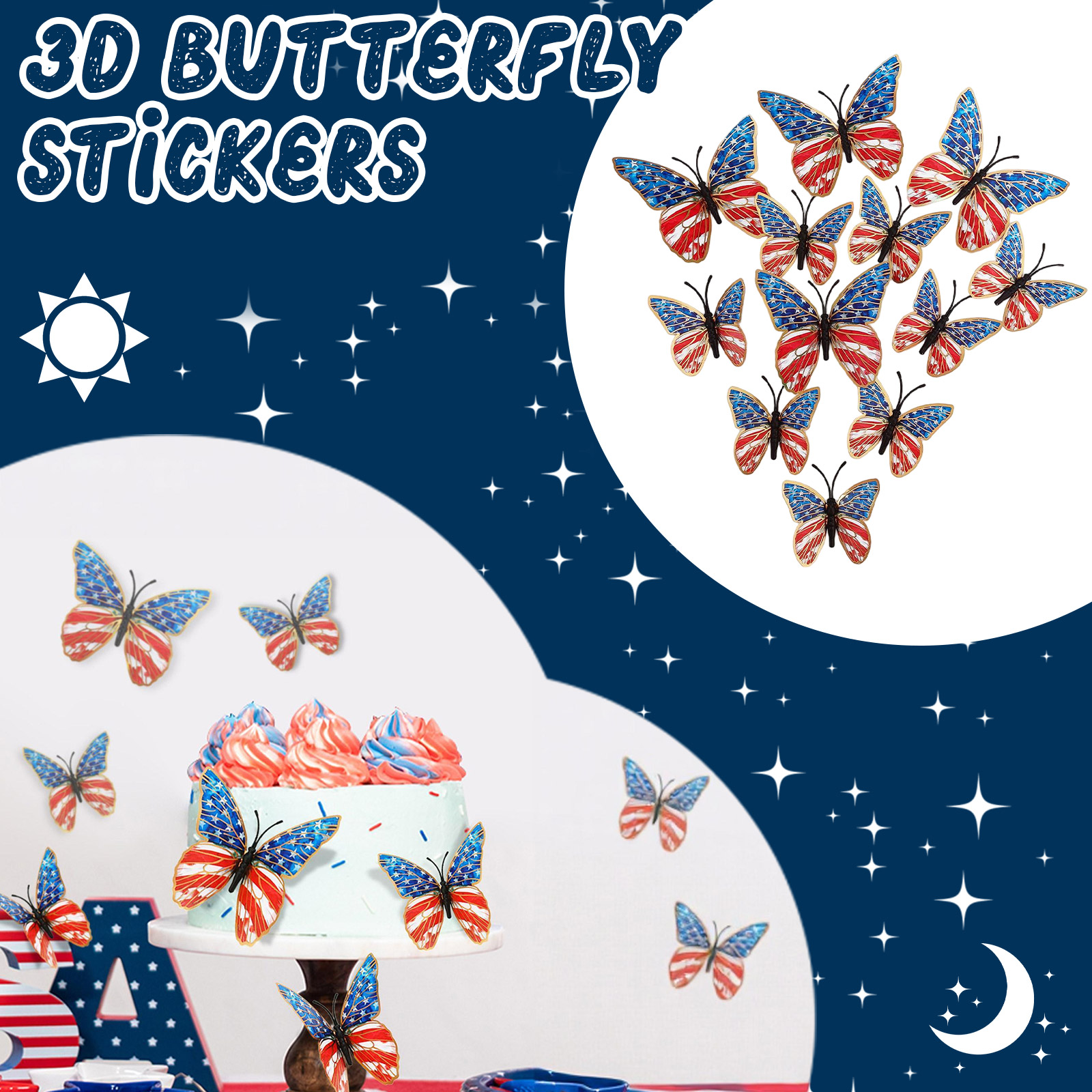 3d Butterfly Wall Stickers Ame - Baby Nursery Home avis et prix