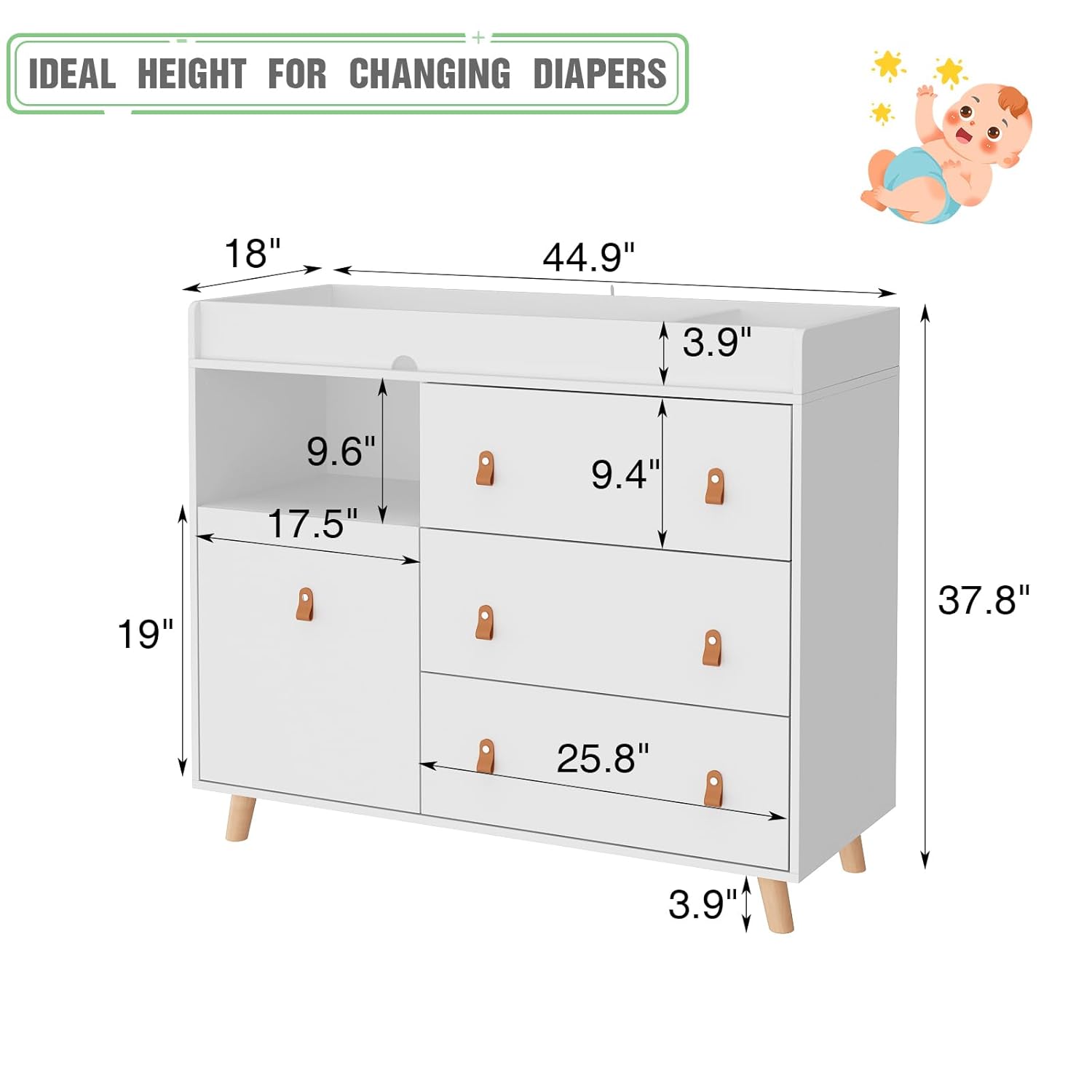 Baby Dresser Changing Table wi - Baby Nursery Dresser Changing Table avis et prix