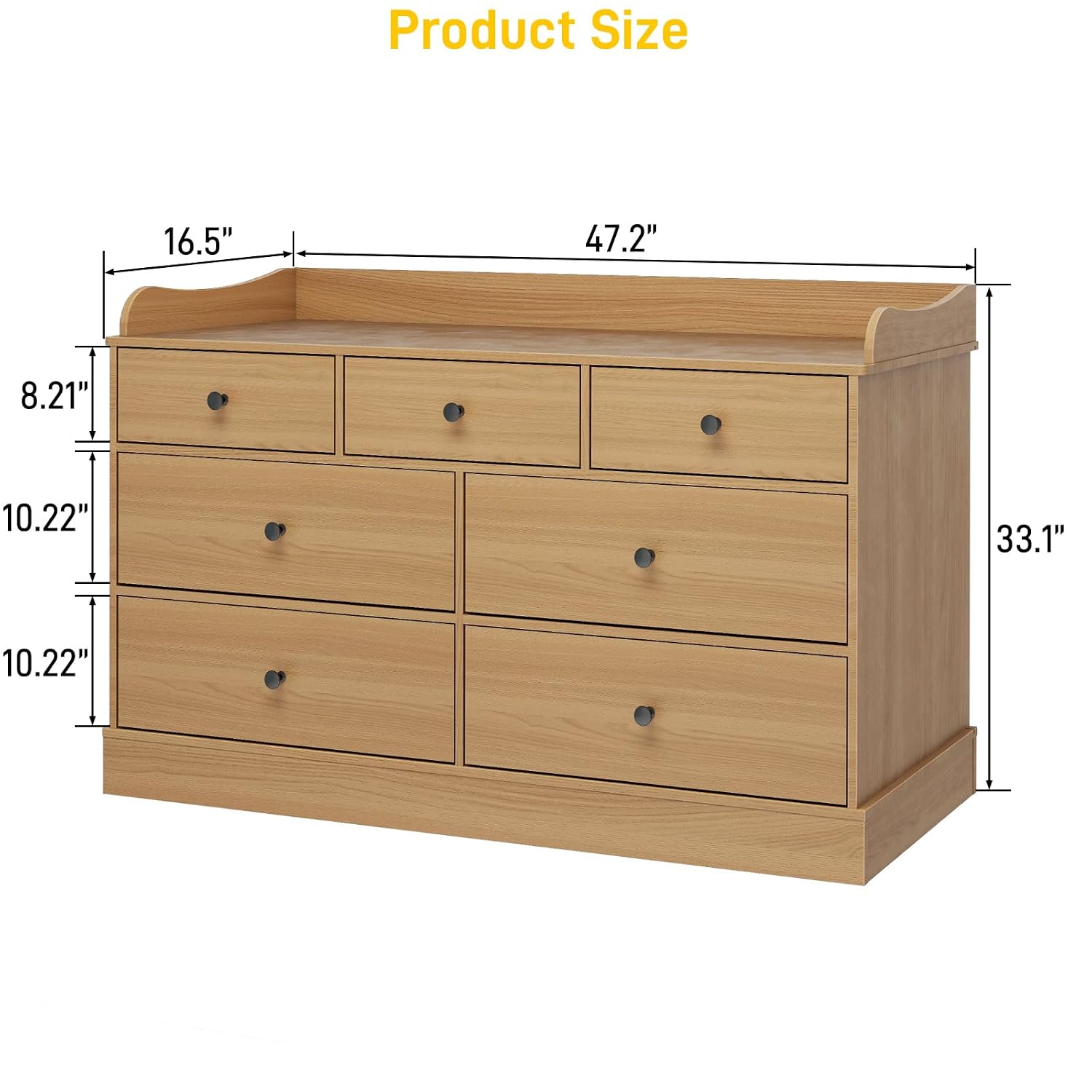 Kids Dresser Cabinet with 7 Dr - Baby Nursery Dresser Changing Table avis et prix