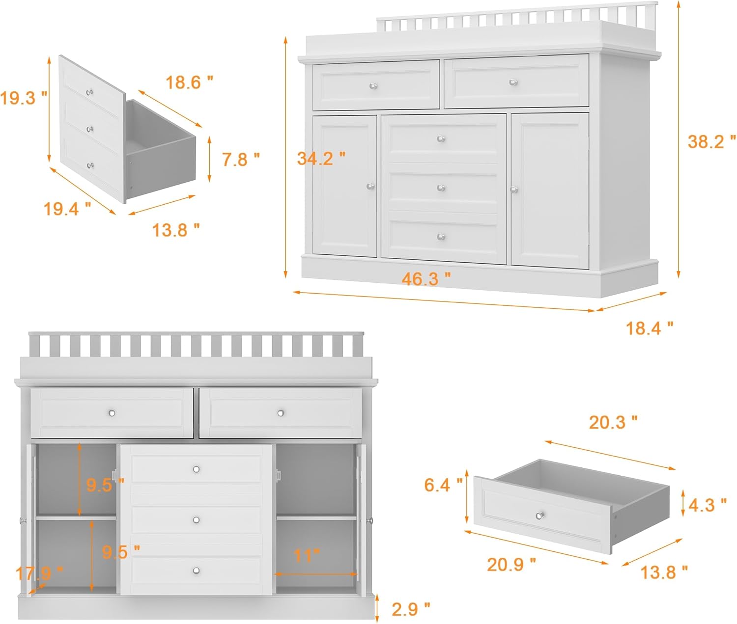 46 Baby Dresser with Changing  - Baby Nursery Dresser Changing Table avis et prix