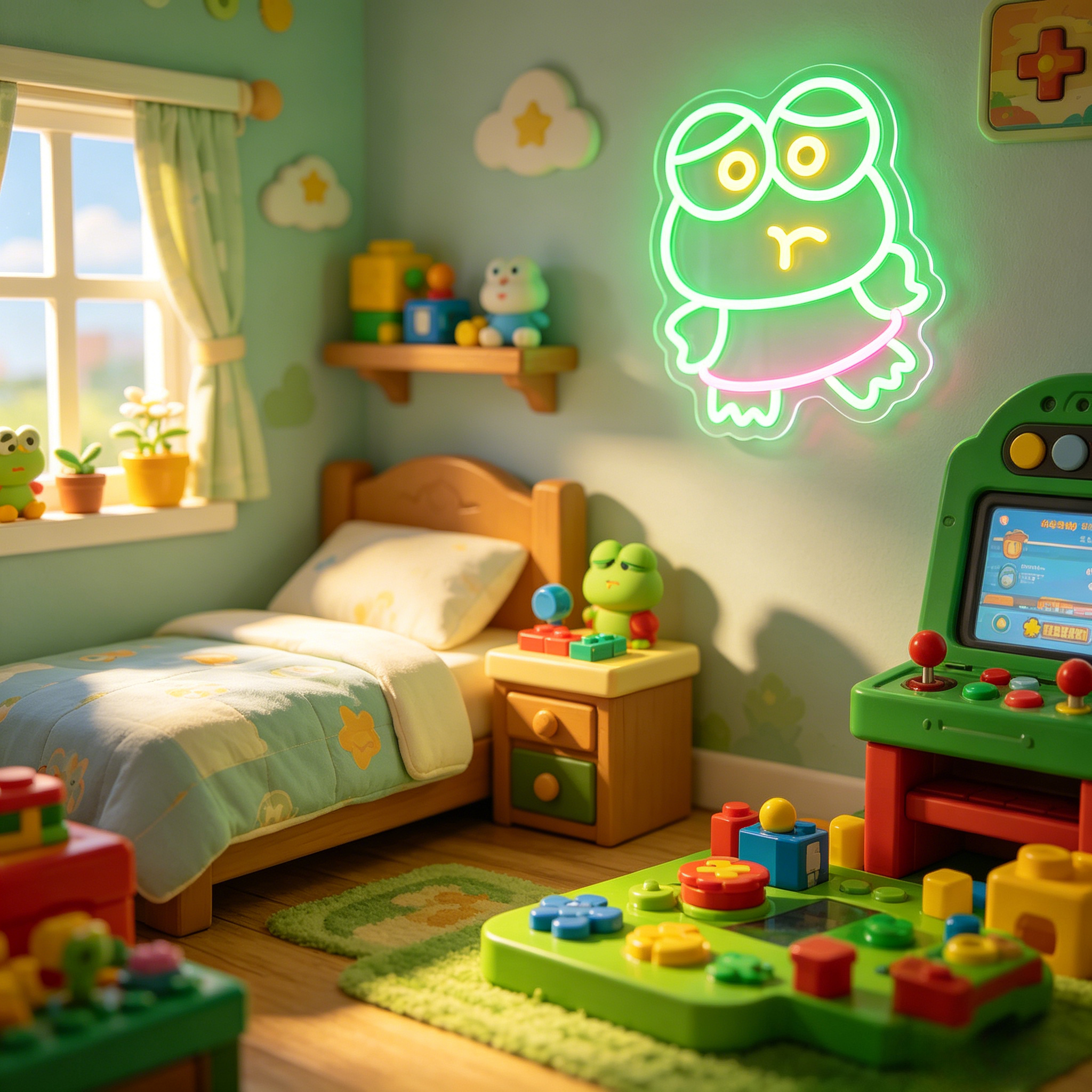 Cute Keroppi LED Neon Sign Lig - Baby Nursery Decor Ideas avis et prix